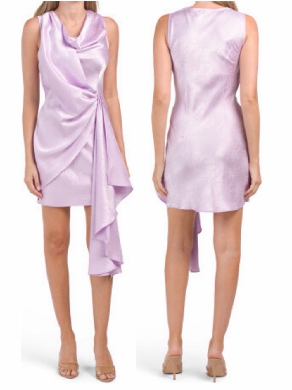 Torn by Ronny Kobo Satin Freya Dress Orchid Bloom Size Medium